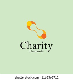Charity logo design vector