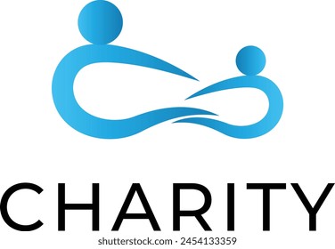 charity logo, human connected each other, wellness care logo