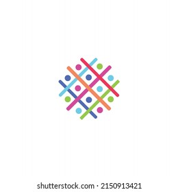 Logo de la caridad con vector de diseño humano