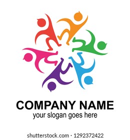 charity logo, kids care community logo template