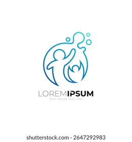 Logotipo beneficente com design de linha simples, logotipos comunitários
