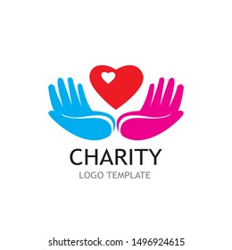 charity logo vector illustration template