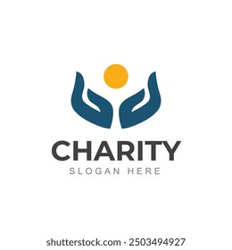 charity logo vector template illustration