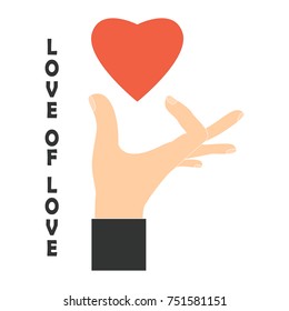 Charity love business concept. Hands make the heart - vector