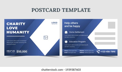 charity love humanity postcard, electrical postcard template
