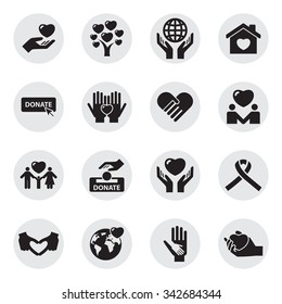 Charity and love icons