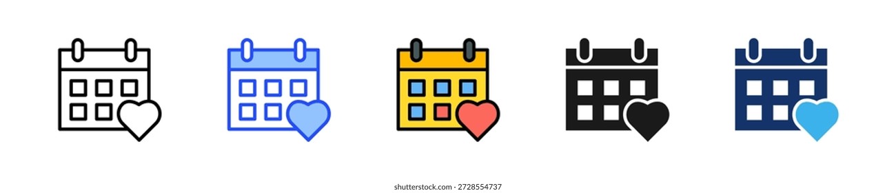 Charity Message Icon Collection With Multiple Styles