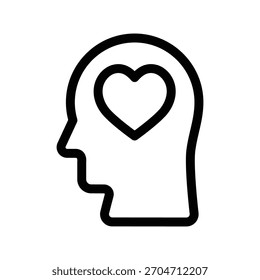 Charity mind icon, Line Vector graphics