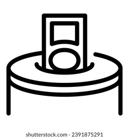 Charity money box icon outline vector. Financial help. Volunteer investor