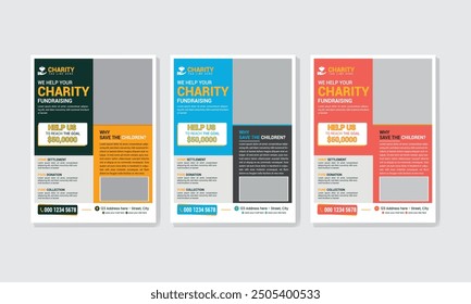Charity, ngo, non profit flyer and boucher Design