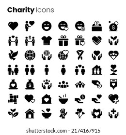 Charity NGO Vector icon set