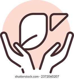 Charity organ donation, illustration or icon, vector on white background.