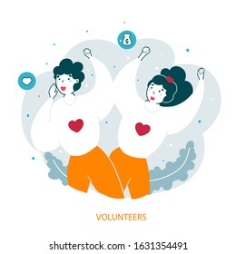 Charity organization flat vector landing page template