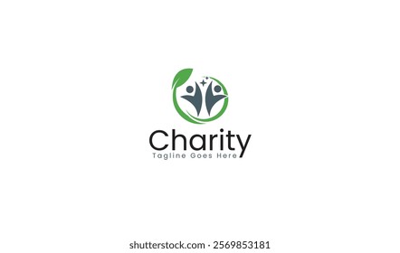 Charity People Logo Deisgn with vector file | Donation Logo