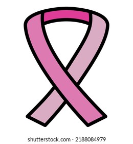 Charity ribbon icon outline vector. Help care. Group team