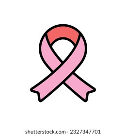 Charity Ribbon Icon Vector Illustration