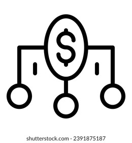 Charity scheme icon outline vector. Support sponsor. Money help
