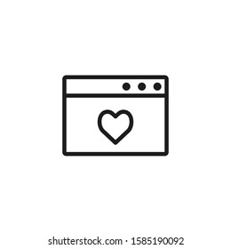 Charity service thin line icon. Kindness, helping online, fundraising isolated outline sign.Donation and charity concept. Vector illustration symbol element for web design and apps