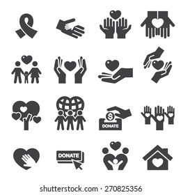 Charity Silhouette icons