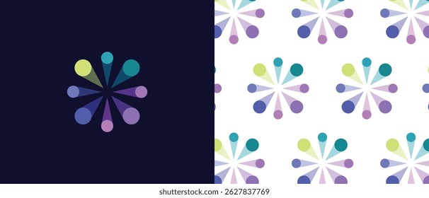 charity social communication and networking community support group of kids children teen teenager. circle dot swirl vector illustration icon logo symbol pattern for diversity inclusion concept