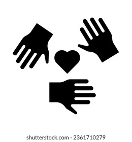 charity solid icon illustration vector graphic