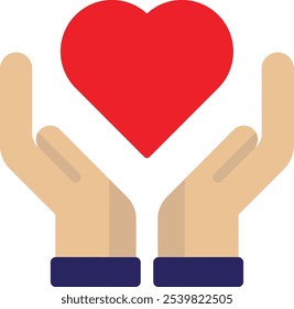 Charity Support Care Icon VEctor Flat Illustrator