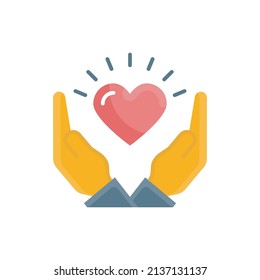 Charity Vector Flat Icon Design Illustration. EPS10-Datei auf weißem Hintergrund