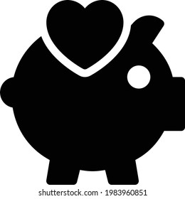 charity vector glyph flat icon