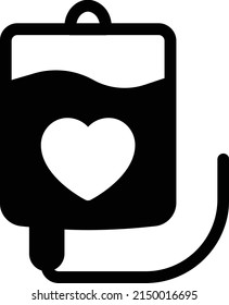 icono plano de glifo vectorial de caridad