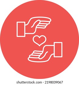 Icono vector de caridad. Se puede usar para imprimir, móviles y aplicaciones web.