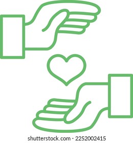 Icono vector de caridad. Se puede usar para imprimir, móviles y aplicaciones web.