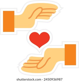 Charity vector icon. Can be used for printing, mobile and web applications.