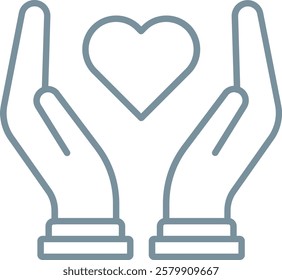 Charity vector icon. Can be used for printing, mobile and web applications.