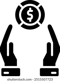 Ilustración de diseño de icono de Vector de caridad