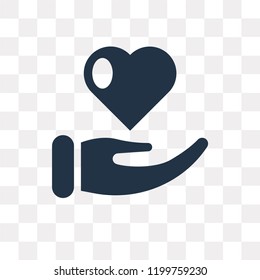 Charity vector icon isolated on transparent background, Charity transparency concept can be used web and mobile