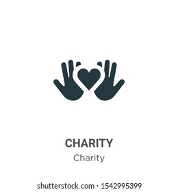 Charity vector icon on white background. Flat vector charity icon symbol sign from modern charity collection for mobile concept and web apps design.