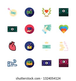 charity vector icon set