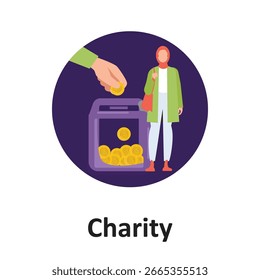 Charity Vector Illustration Which can easily edit or modify
