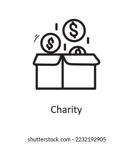 Charity-Vektorgrafik-Symbol Design-Illustration. Firmensymbol auf weißem Hintergrund EPS10-Datei