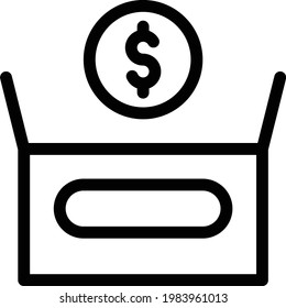 charity vector thin line icon