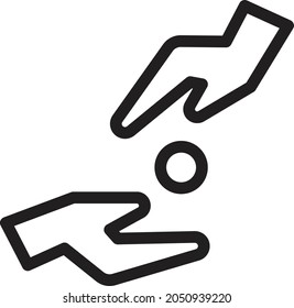 charity vector thin line  icon