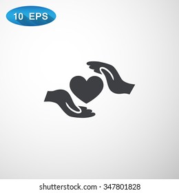 charity web icon. vector design