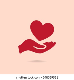 charity web icon. vector design