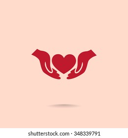 charity web icon. vector design