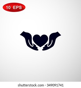charity web icon. vector design