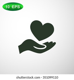 charity web icon. vector design