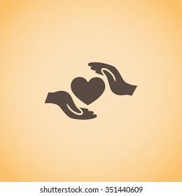 charity web icon. vector design