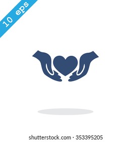 charity web icon. vector design