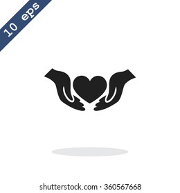 charity web icon. vector design