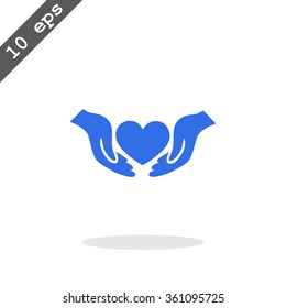 charity web icon. vector design